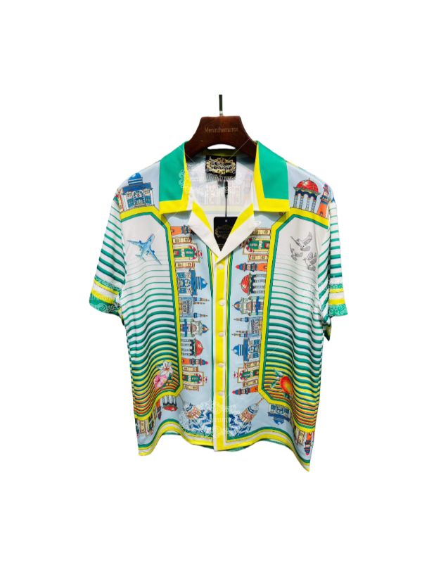 &Aacute;o thun cảnh quan th&agrave;nh phố h&igrave;nh học v&agrave;ng đen | Ph&ograve;ng trưng b&agrave;y sang trọng