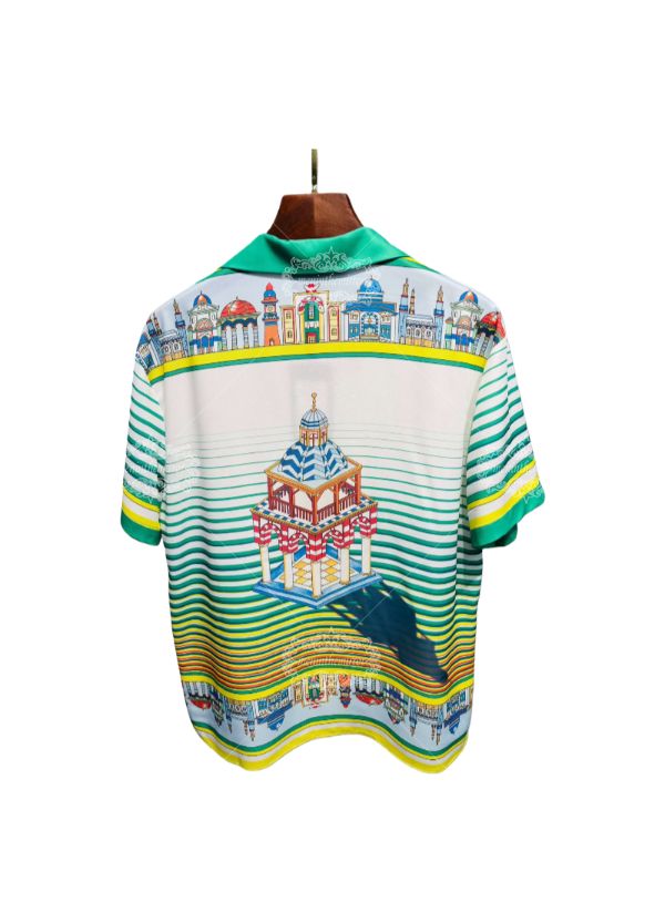 &Aacute;o thun cảnh quan th&agrave;nh phố h&igrave;nh học v&agrave;ng đen | Ph&ograve;ng trưng b&agrave;y sang trọng